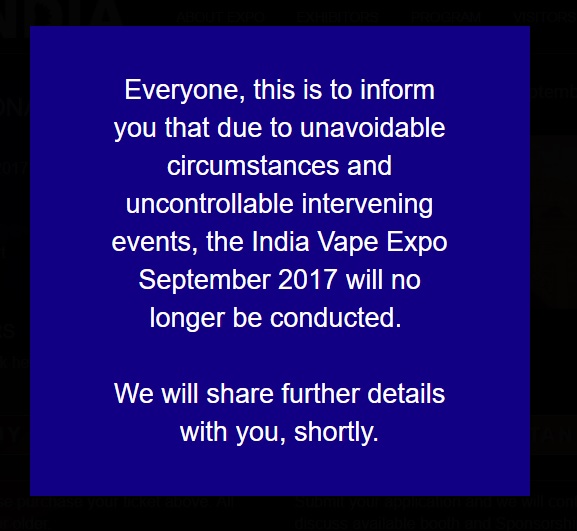 From the Vape Expo India website.